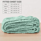 HBHLFZ Full Fitted Sheet Only, Soft Breathable Bottom Sheet - Image 2