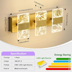 Modern LED Bathroom Light Fixtures Dimmable 3-Light Gold Vanity Light, 5CCT - Image 5