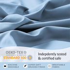 LuxClub 4 PC California King Sheet Set, Deep Pockets Wrinkle Free Cooling Bed - Image 7