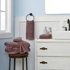 SKL Home CloudSoft Cotton Luxury 2-Piece Hand Towel Set, Soft Plum - Image 4