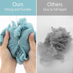 BTYMS Large Loofah Sponge Shower Scrunchies Puff 75g/pc Mesh Pouf Bath Loofa - Image 3