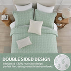 SahSahCasa Quilt Set King Size, 100% Cotton Quilt Bedding Set Bedspread - Image 8