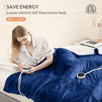 HOMLYNS LuxeHeat Heated Blanket Electric Blanket Queen Size, Soft Flannel - Image 6