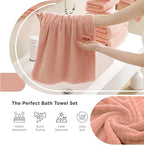18 Piece Family Bath Towel Set Include 6 Bath Towels, 6 Hand Towels and 6 - Image 6