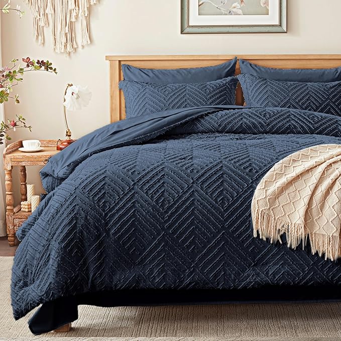 Zzlpp Queen Comforter Set 7 Pieces, All Season Boho Bedding Sets - Image 2