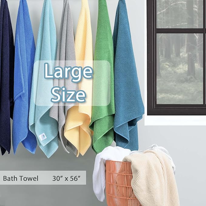 Grey and White Bath Towels - Image 4