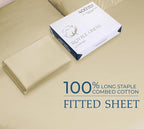 Royale Linen 400 Thread Count 100% American Grown Cotton Fitted Sheet Twin Size - Image 9