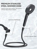 Magichome Shower Head with Handheld, High Pressure 10-Spd Detachable Chrome - Image 7