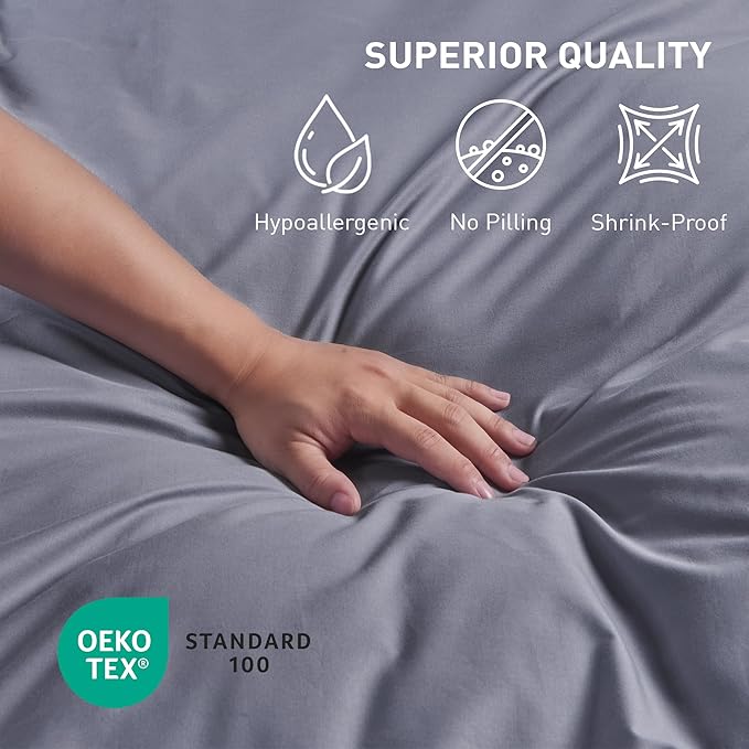 Queen Size Flat Sheet 2 Pack, 100% Cotton Percale Flat Bed Sheet, Breathable - Image 6