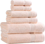 Superior Egyptian Cotton 6-Piece Towel Set, Bathroom Essentials, Towels by SUPERIOR