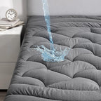 SLEEP ZONE Waterproof Twin XL Mattress Pad, Soft Mattress Topper, Fitted by SLEEPZONELIFE