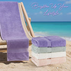 BolBom Towels 4 Pack Medium Bath Towel Set, 27“X54” Inches, 500 GSM 100% Ring - Image 9