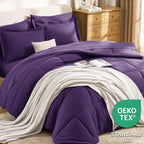 CozyLux Queen Comforter Set Purple - Image 3
