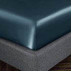 Homiest Deep Sea Blue Satin Fitted Sheet - Image 3