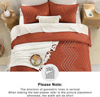 Andency Burnt Orange King Size Comforter, Boho Terracotta Soft Warm Bedding - Image 5