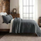 EVERGRACE Cross Stitch Pre-Washed Cotton Quilt Bedding Set Queen Size, - Image 5