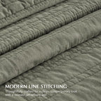 EVERGRACEHOME 100% Cotton Modern Lines Quilt Set King Size, Pre-Washed Soft - Image 4