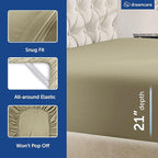DREAMCARE King Size Sheets Set -6 pcs Breathable Cooling Bed Sheets -up to 21" - Image 2