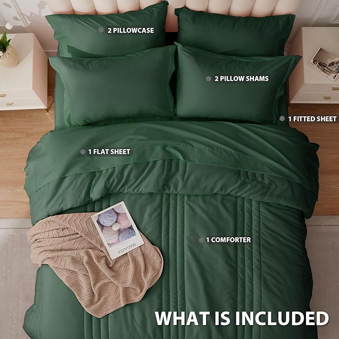King Comforter Set Emerald Green - Image 2
