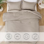 Love's cabin Burlwood Queen Comforter Set, 3-Piece Prewashed Bed Set - Image 3
