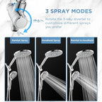 MakeFit Dual Handheld Shower Head Combo, 2-in-1 Rain Shower Heads System 8 Inch - Image 5