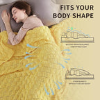Knitted Weighted Blanket for Adult, No Beads Heavy Blanket 60” x 80'' 20lbs - Image 3