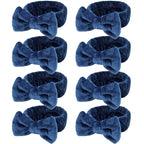 Ondder Spa Headband for Washing Face 8 Pack Navy Blue Skincare Headbands for by Ondder