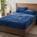 BEDELITE Velvet Fitted Sheet and Pillowcases Set, Luxury Soft Fuzzy Bottom Sheet - Image 6