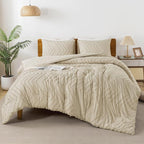 Andency Light Khaki California King Comforter Set, Boho Cal King Soft Warm - Image 6