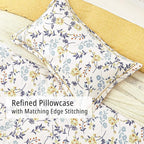 LEMIROE Yellow Floral Cotton Comforter King Size - Image 4