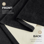 Joydeco Black 100% Blackout Curtains 96 Inch 2 Panels, Luxury Thermal Insulated - Image 9