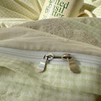 MKXI Mint Green Gingham Duvet Cover Set Twin XL - Image 9