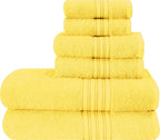 BOUTIQUO 6 Pack Cotton Towel Set, Contains 2 Bath Towels 28x55 inch, 2 Hand by BOUTIQUO