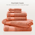 BIOWEAVES 100% Organic Cotton 700 GSM Plush 6-Piece Premium Towel Set GOTS - Image 2
