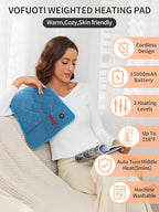 Vofuoti Portable Heating Pad, Cordless Weighted Heating Pads - Image 2