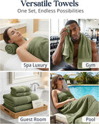 LANE LINEN Luxury Cotton Bath Towel Pack of 6 - Image 7