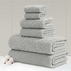 Modern Threads 6 Piece Cotton Bath Towel Set – Ultra Soft 550 GSM Towels – by ModernThreads