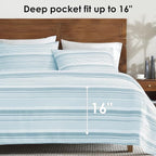 ClevaHome Classic Stripe Sheet Set - Image 3