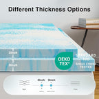 Novilla Memory Foam Mattress Topper Queen - Image 6