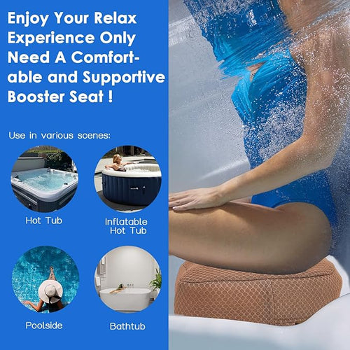 AEROiVi Hot Tub Booster Seat for Adults, 5 Inch Thick Supportive Cushion - Image 2