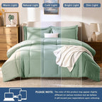 CozyLux Full Size Comforter Sets Sage Green - Image 5