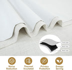 DriftAway Double Layer Linen Blackout Tie Up Curtains Thermal Insulated Fully - Image 5