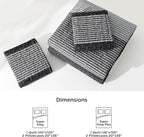 Litanika Oversized King Quilt Set Black and White, 128x120 Stripe Bedspread - Image 7