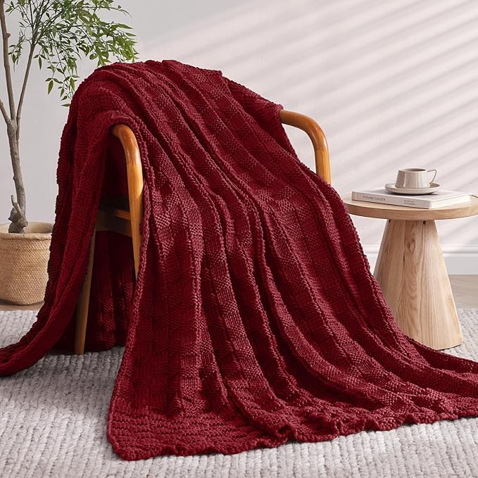 Knitted Weighted Blanket for Adult, No Beads Heavy Blanket 50” x 60'' 5lbs - Image 2
