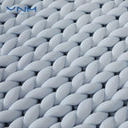 YnM Cooling Weighted Blanket, Handmade Chunky Yarn Knitted Design, Temperature - Image 2