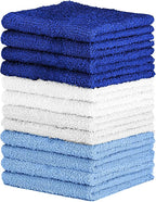 QUBA LINEN 100% Cotton Washcloth Set – Soft, Absorbent Face Towels by QUBA+LINEN