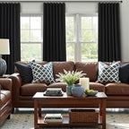 72 Inch Blackout Curtains for Living Room 2 Panel Burg Complete Black Out - Image 2