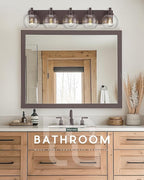 Bathroom Light Fixtures Over Mirror, 5-Light Oil Rubbed Bronze Bathroom Vanity - Image 4