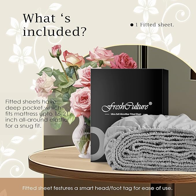FreshCulture King Fitted Sheet Only – Premium Hotel-Quality Fitted Sheet - Image 5