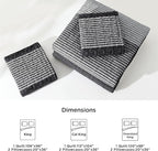 Litanika Oversized King Quilt Set Black and White, 120x98 Stripe Bedspread - Image 7